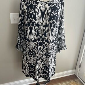 MSK Monochrome Abstract Dress